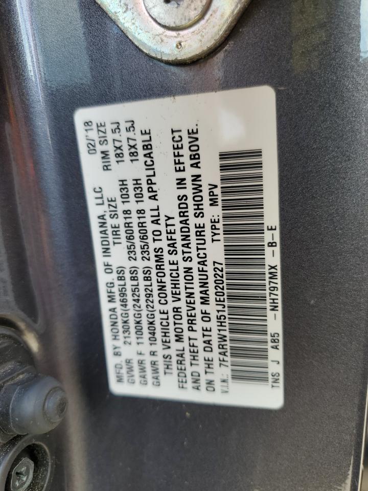 7FARW1H51JE020227 2018 Honda Cr-V Ex