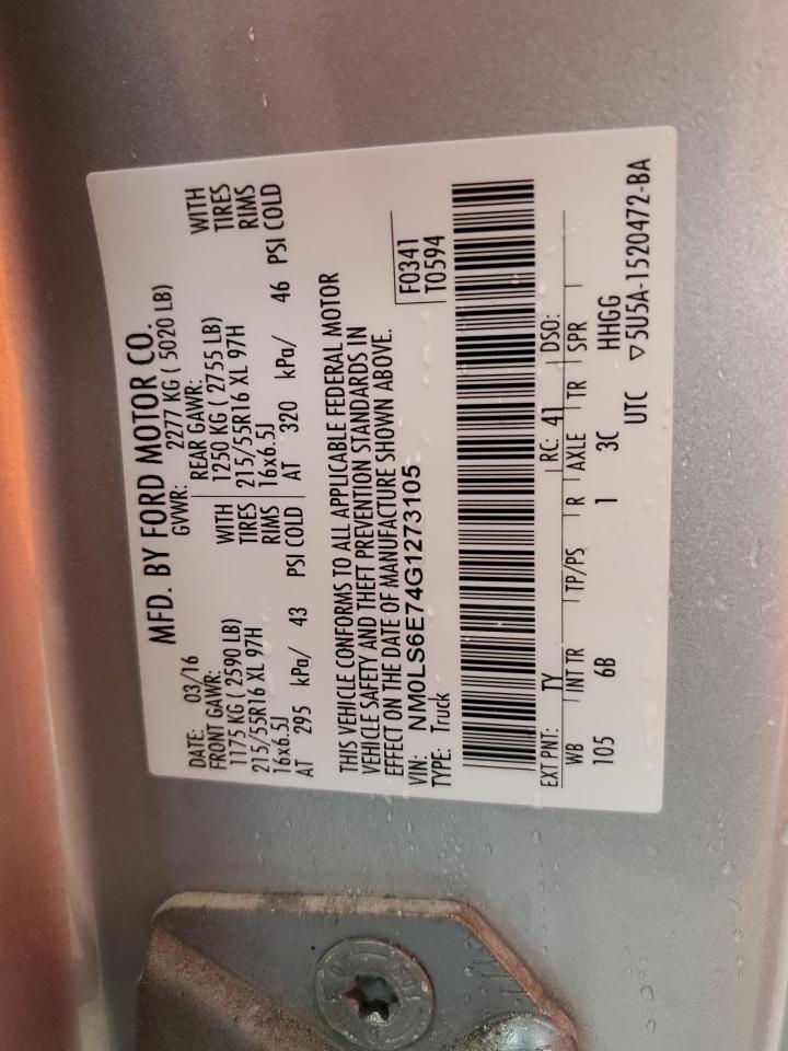 NM0LS6E74G1273105 2016 Ford Transit Connect Xl