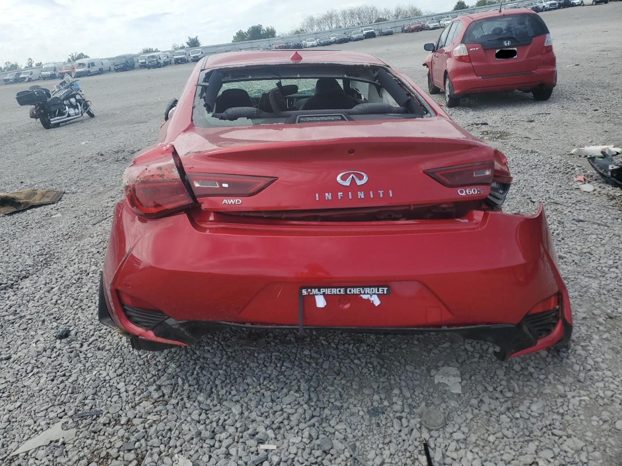 2017 Infiniti Q60 Red Sport 400 VIN: JN1FV7EL0HM701152 Lot: 69624624