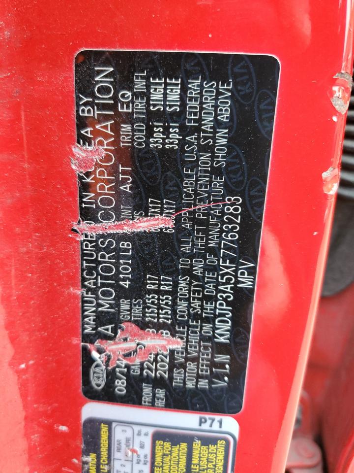 2015 Kia Soul + VIN: KNDJP3A5XF7763283 Lot: 72966644