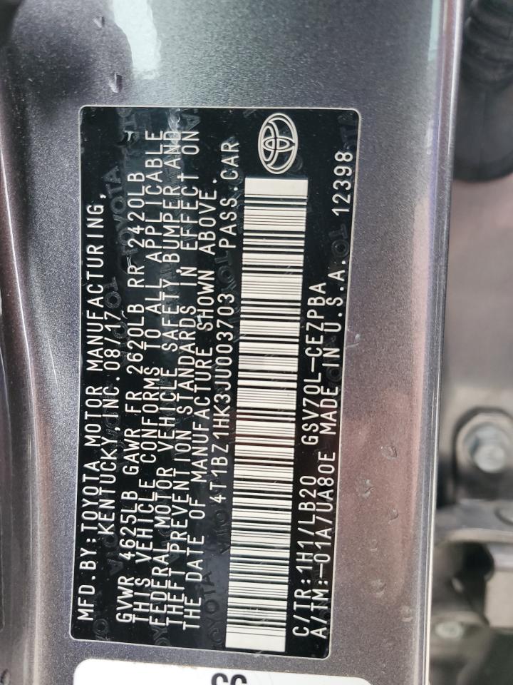 4T1BZ1HK3JU003703 2018 Toyota Camry Xse