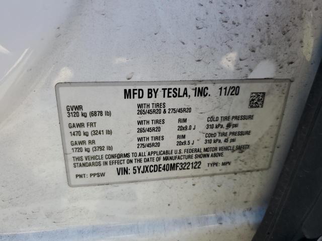 5YJXCDE40MF322122 Tesla Model X  12