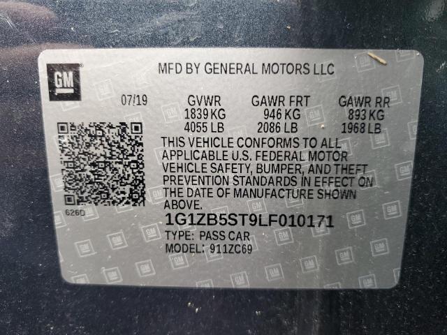 1G1ZB5ST9LF010171 Chevrolet Malibu LS 12