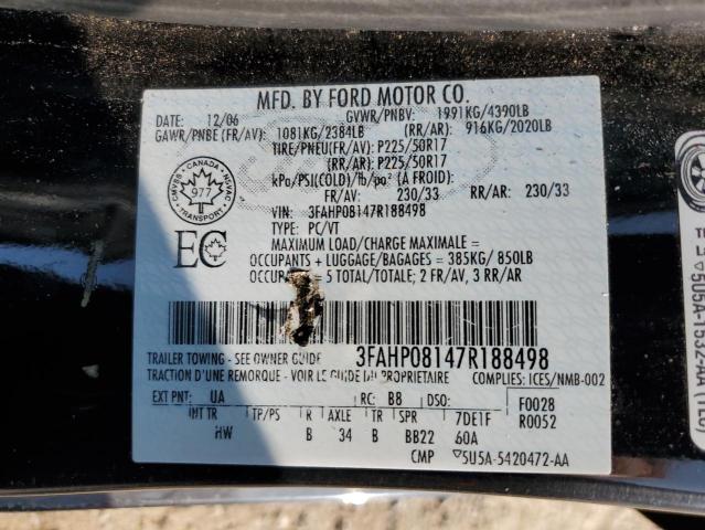 2007 FORD FUSION SEL