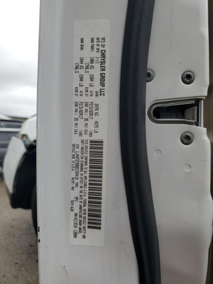 2011 Jeep Compass Limited VIN: 1J4NF5FB8BD154410 Lot: 72948134