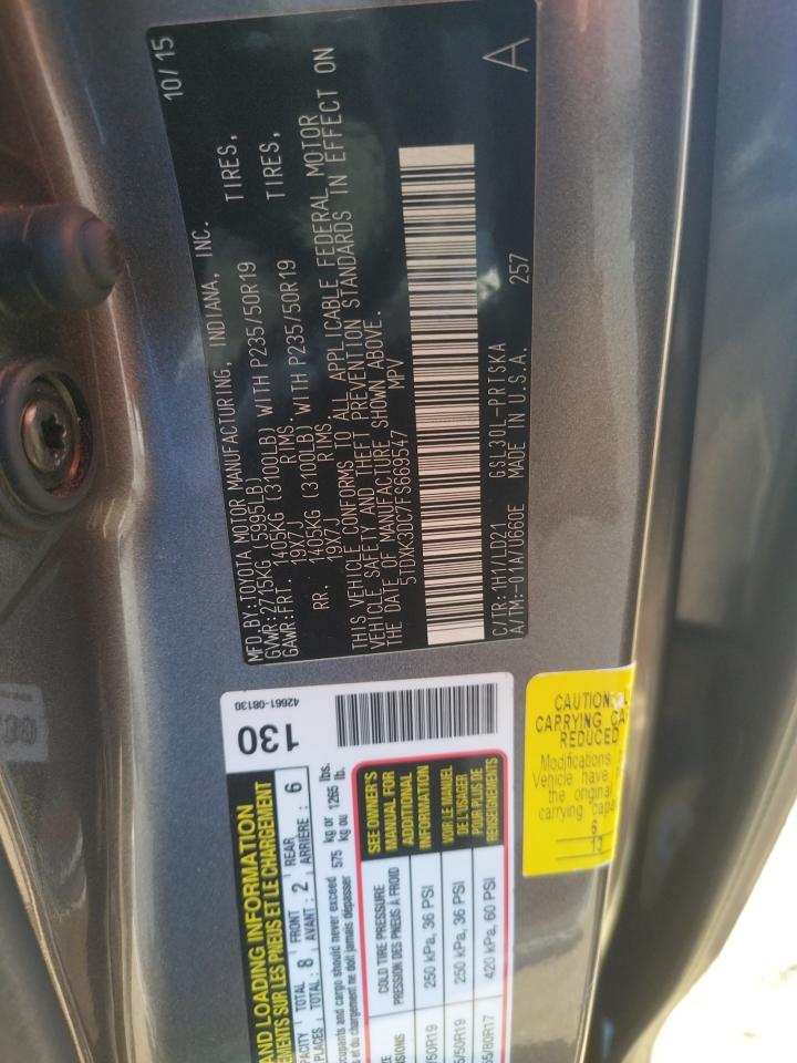 5TDXK3DC7FS669547 2015 TOYOTA SIENNA - Image 13