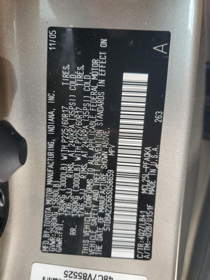 5TDBA22C66S058659 2006 Toyota Sienna Xle