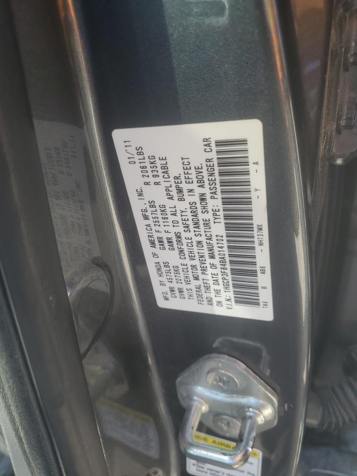 1HGCP3F84BA014702 2011 Honda Accord Exl