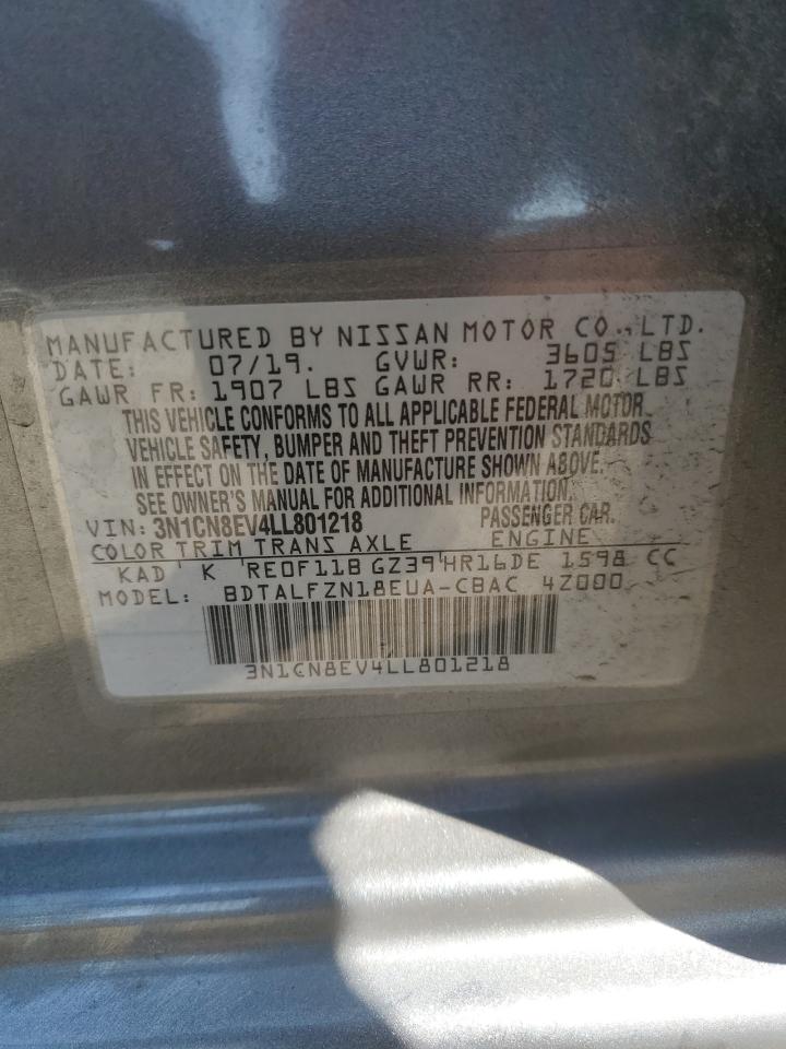 3N1CN8EV4LL801218 2020 Nissan Versa Sv