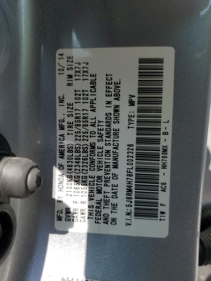 5J6RM4H78FL002326 2015 Honda Cr-V Exl