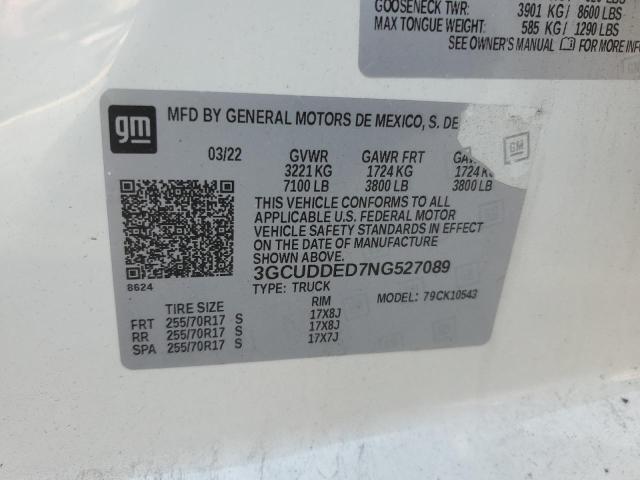 3GCUDDED7NG527089 Chevrolet All Models SILVERADO 13