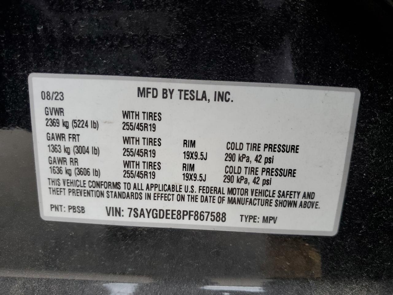 7SAYGDEE8PF867588 2023 Tesla Model Y