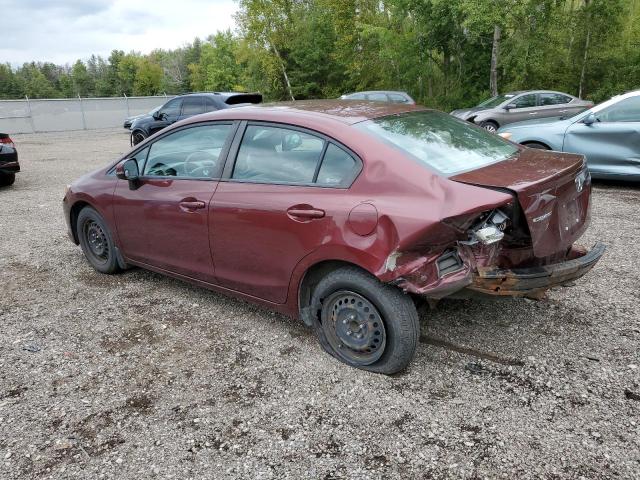 Sedans HONDA CIVIC 2012 Burgundy