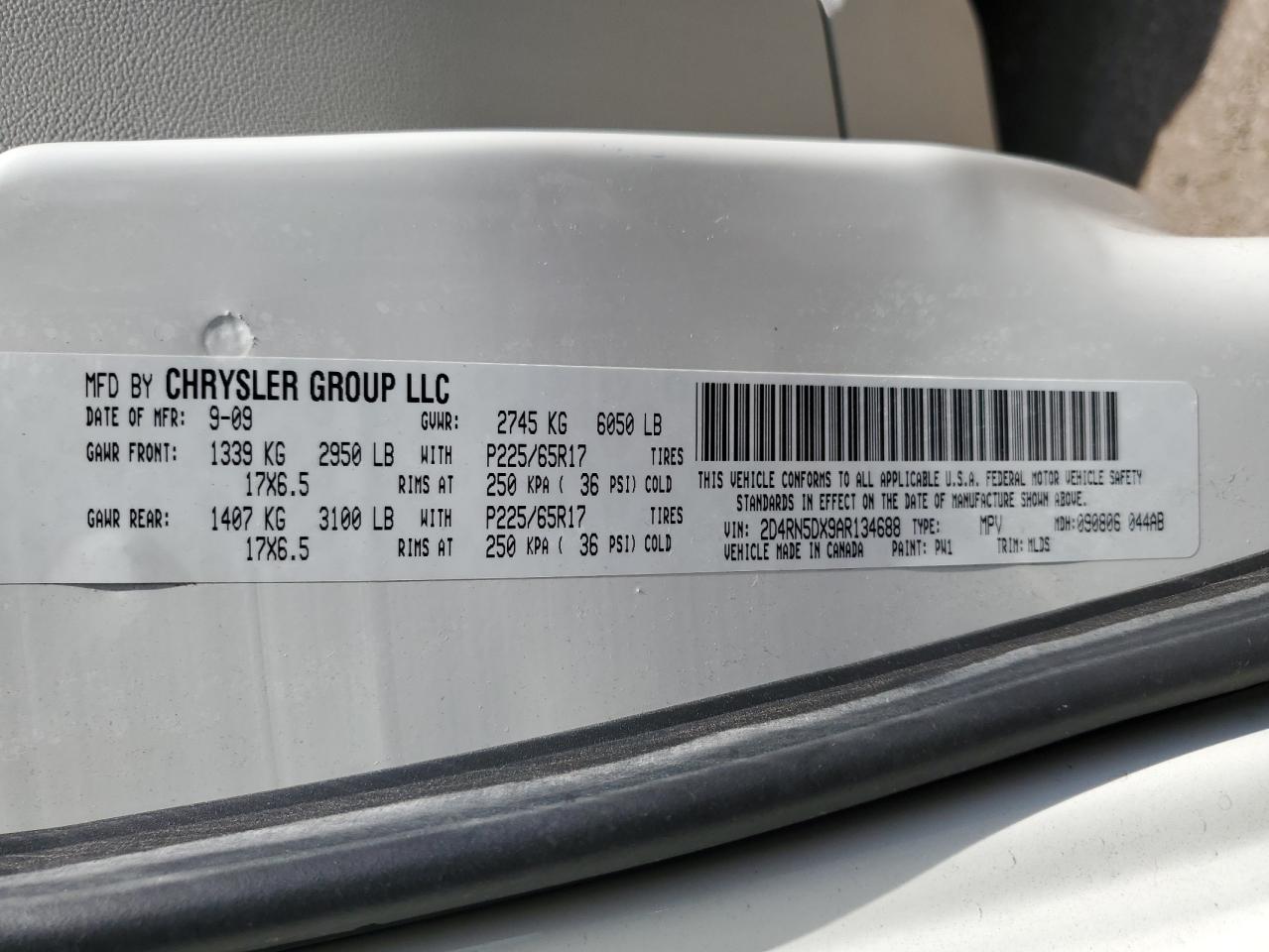 2010 Dodge Grand Caravan Sxt VIN: 2D4RN5DX9AR134688 Lot: 71482644