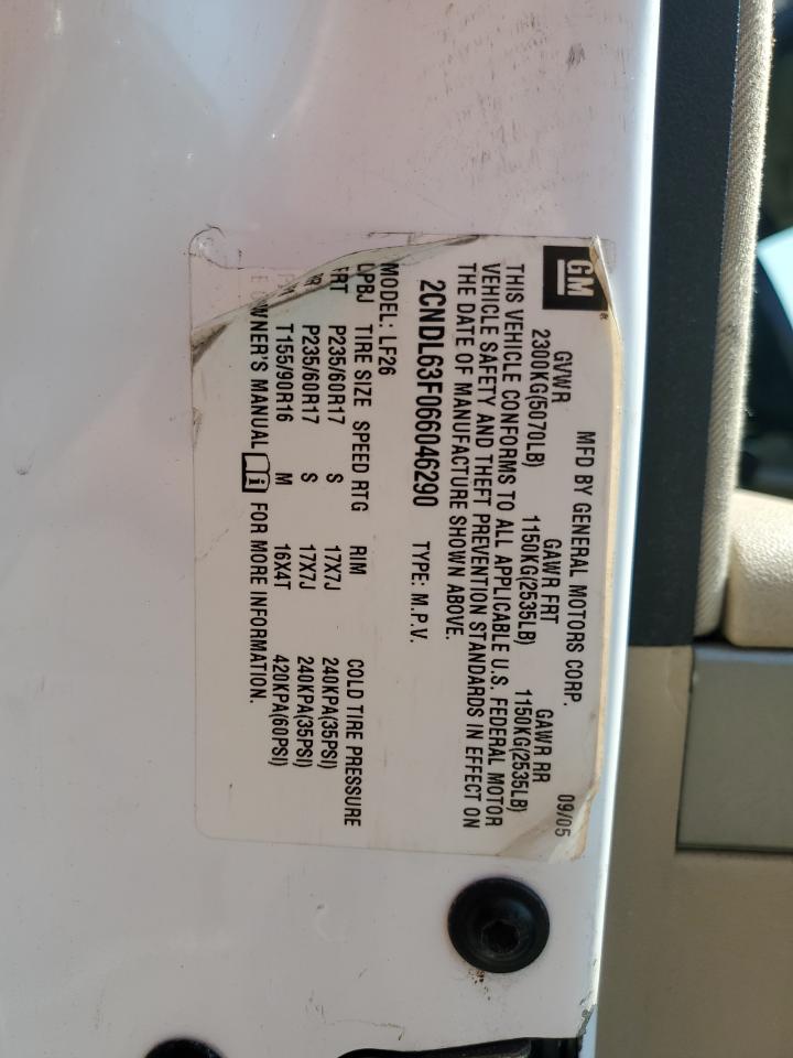 2CNDL63F066046290 2006 Chevrolet Equinox Lt