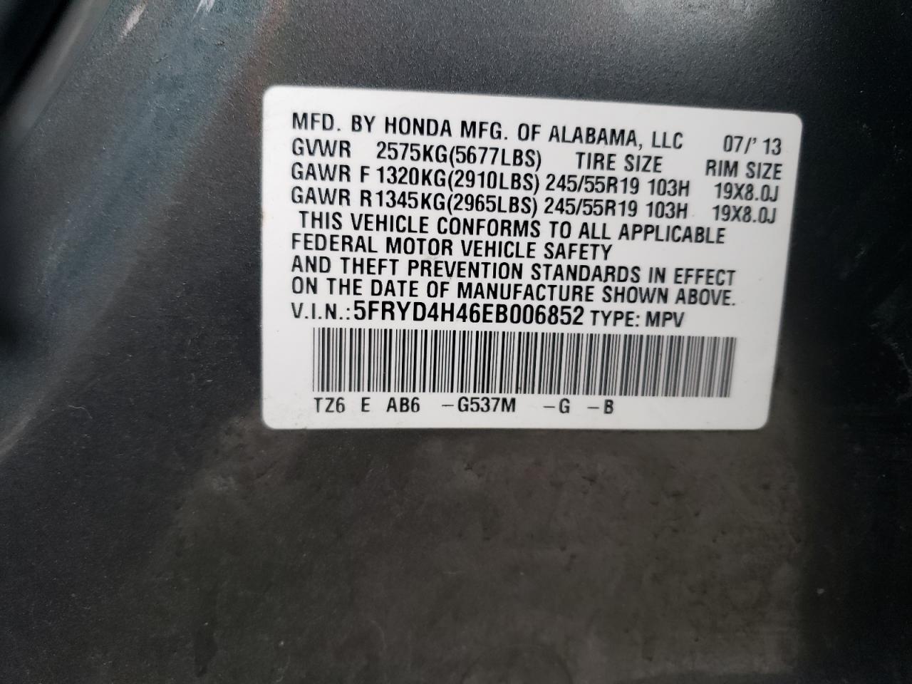 5FRYD4H46EB006852 2014 Acura Mdx Technology