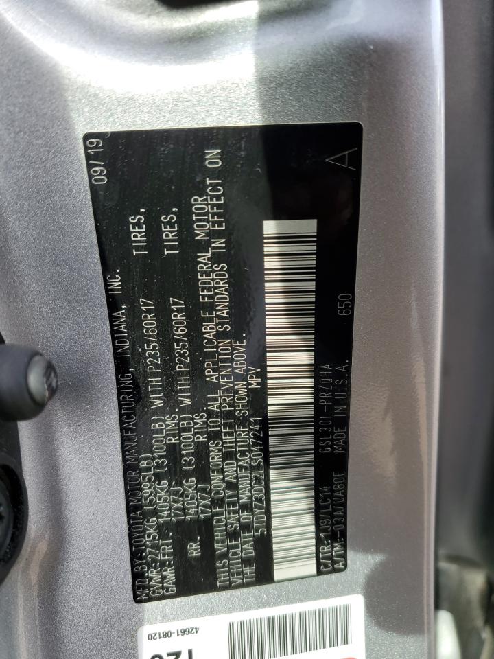 5TDYZ3DC2LS047241 2020 Toyota Sienna Xle