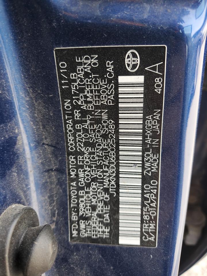 JTDKN3DU6B0252489 2011 Toyota Prius