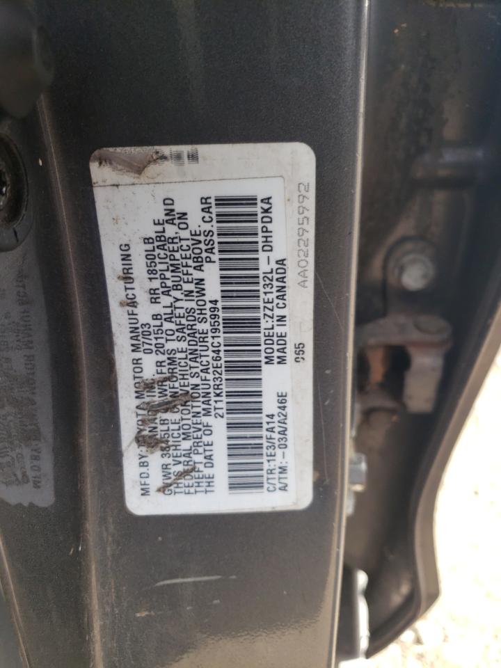 2T1KR32E64C195994 2004 Toyota Corolla Matrix Xr