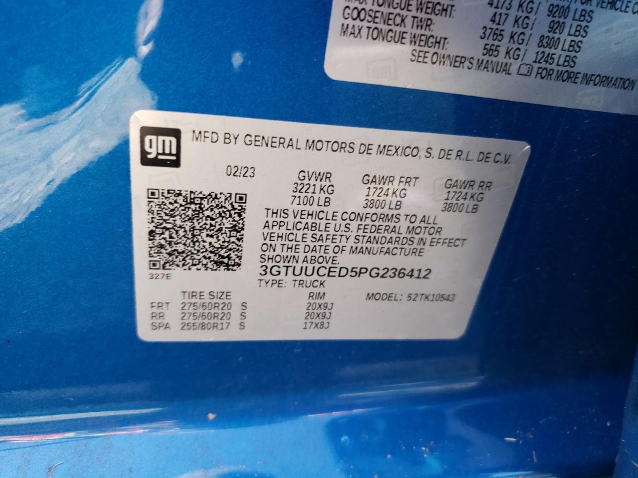 3GTUUCED5PG236412 2023 GMC Sierra K1500 Elevation