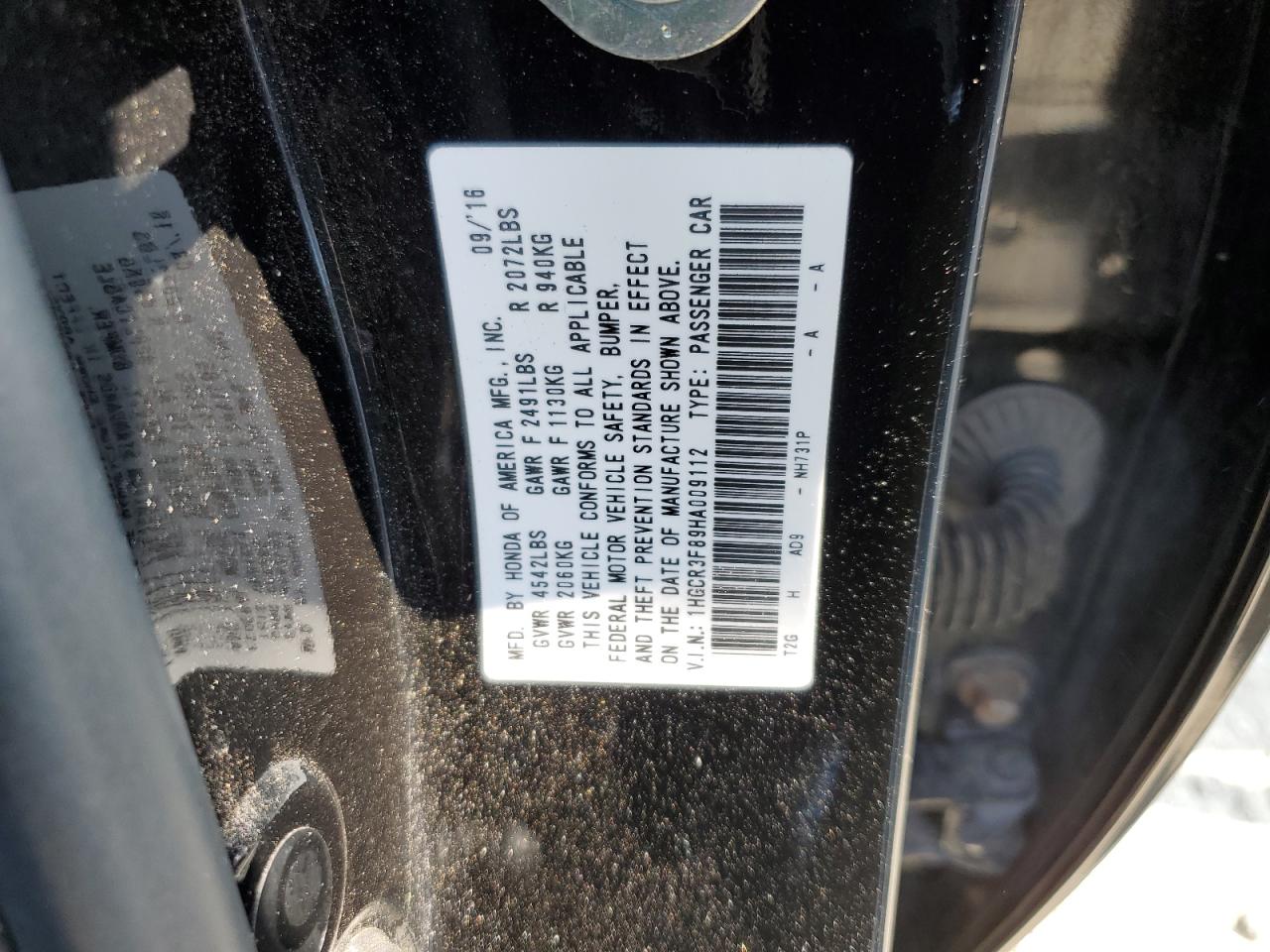 1HGCR3F89HA009112 2017 HONDA ACCORD - Image 12