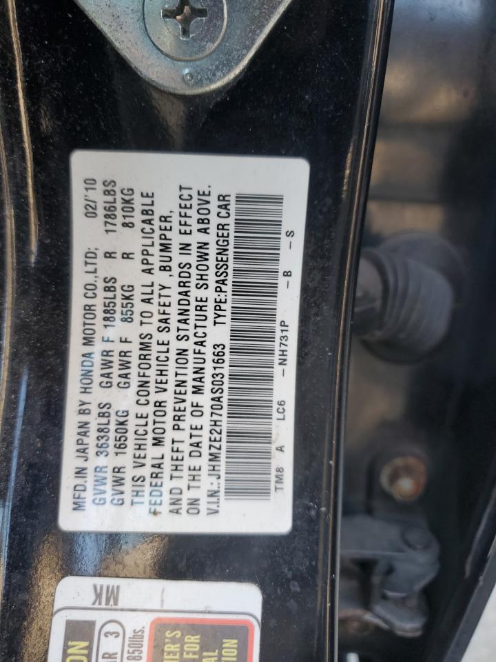 JHMZE2H70AS031663 2010 Honda Insight Ex