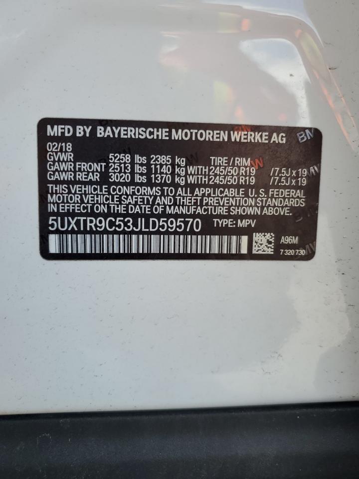 5UXTR9C53JLD59570 2018 BMW X3 xDrive30I