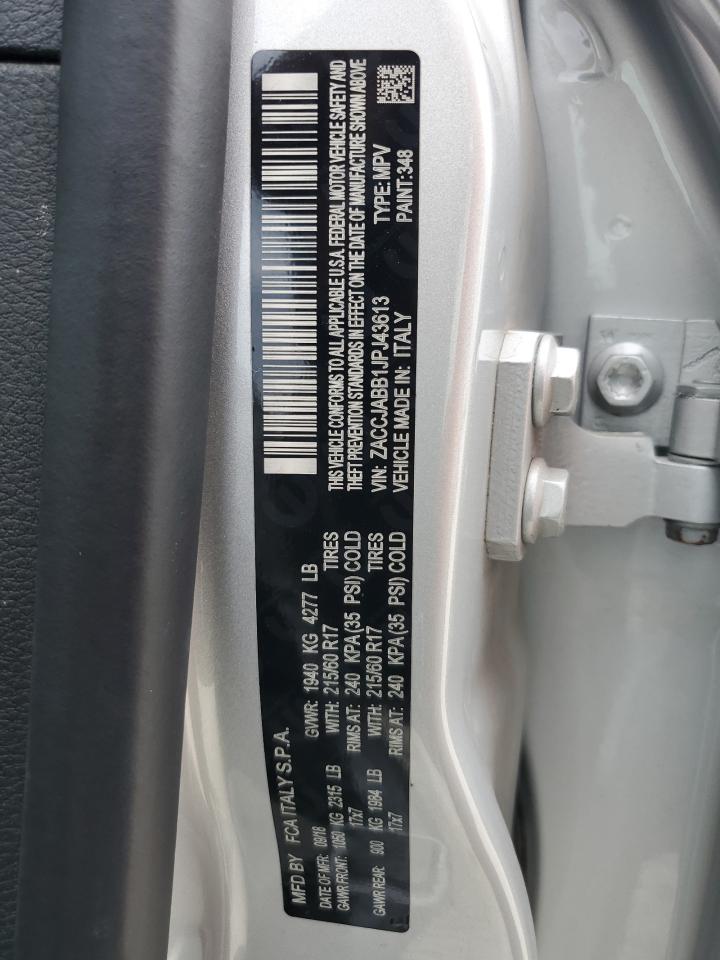 ZACCJABB1JPJ43613 2018 Jeep Renegade Latitude