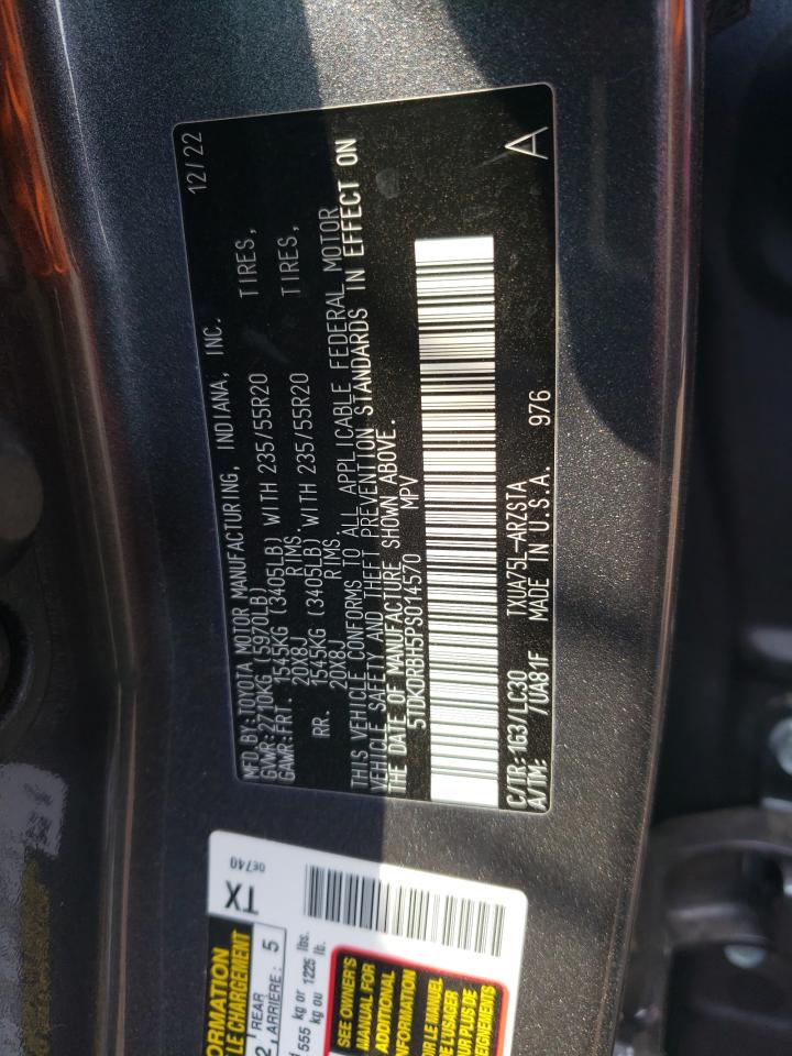 5TDKDRBH5PS014570 2023 TOYOTA HIGHLANDER - Image 14