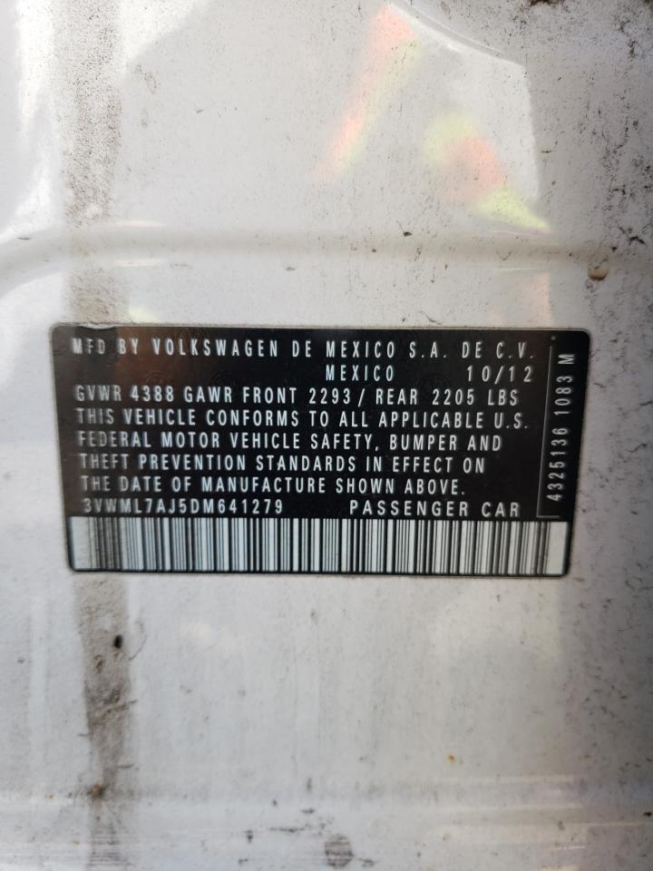2013 Volkswagen Jetta Tdi VIN: 3VWML7AJ5DM641279 Lot: 69616194