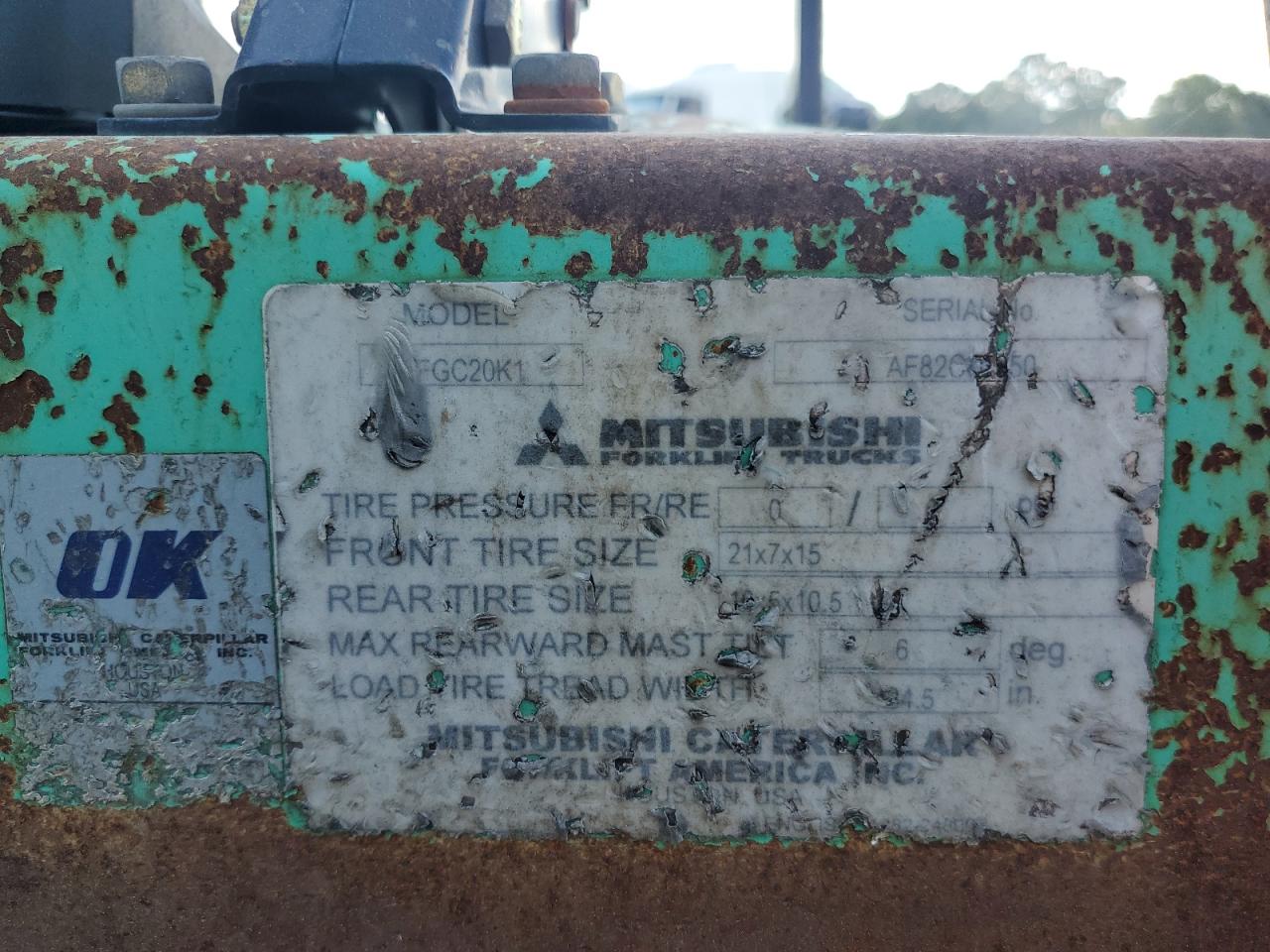 AF82C05950 2003 Mitsubishi Forklift