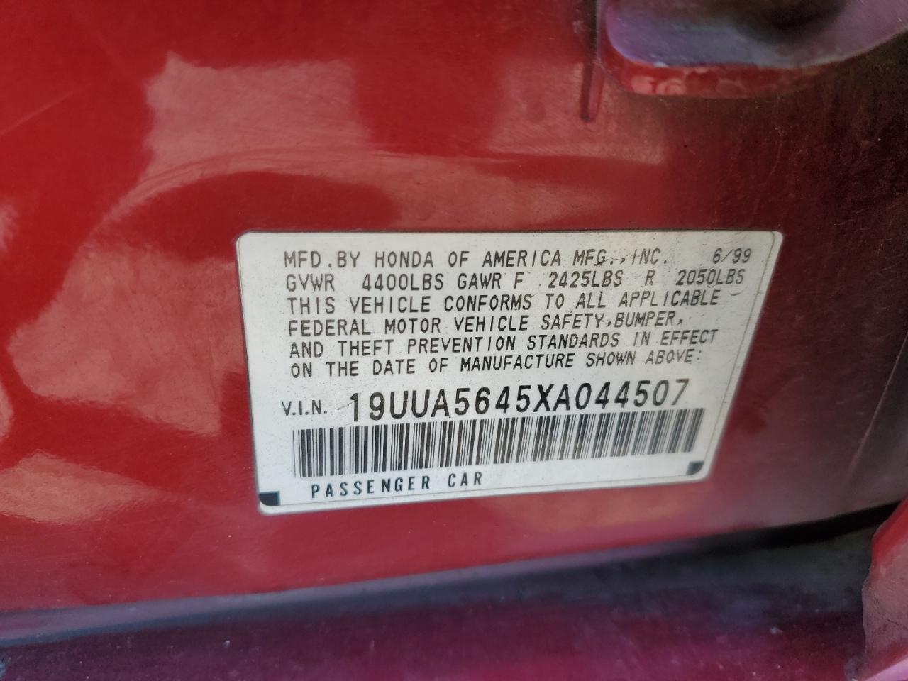 19UUA5645XA044507 1999 Acura 3.2Tl