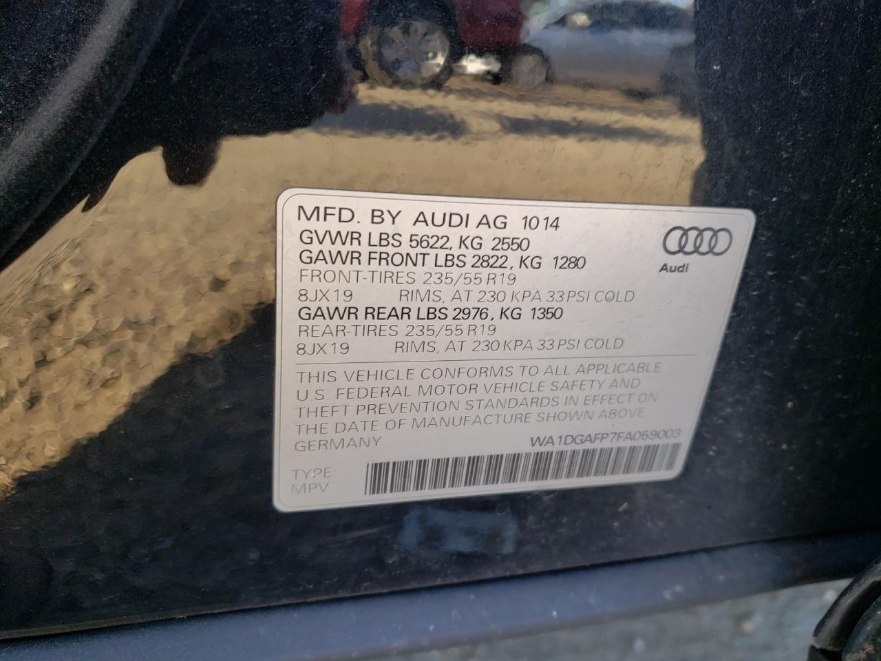 WA1DGAFP7FA059003 2015 Audi Q5 Premium Plus