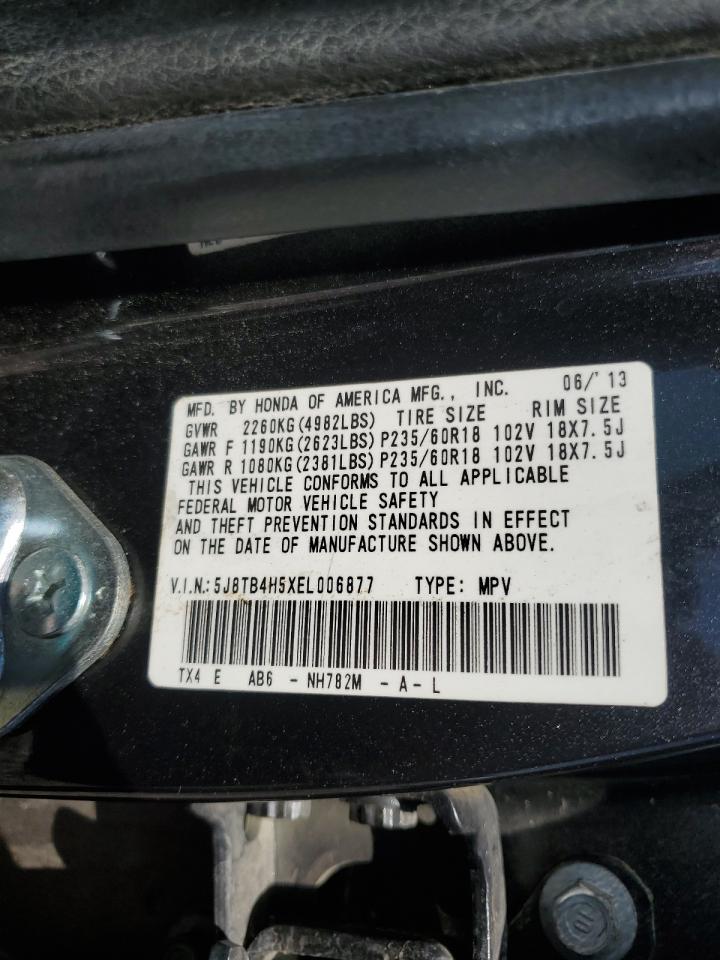 5J8TB4H5XEL006877 2014 Acura Rdx Technology