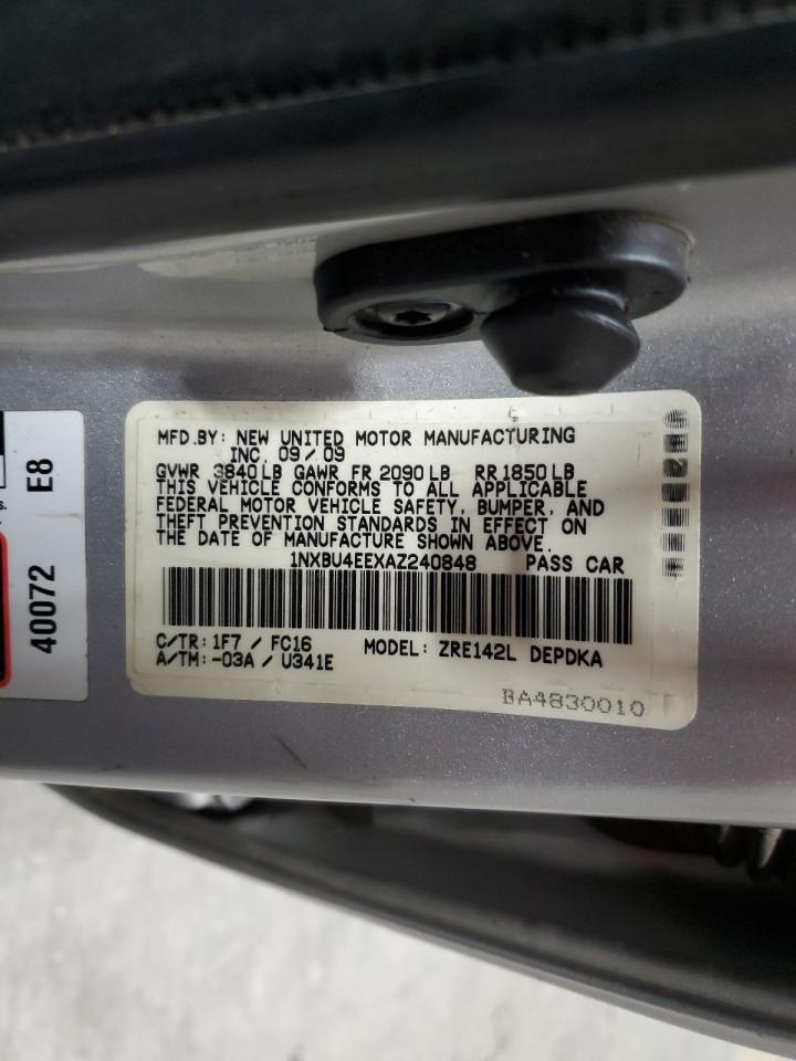 1NXBU4EEXAZ240848 2010 Toyota Corolla Base