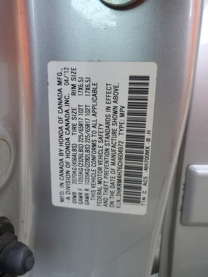 2HKRM4H76CH604972 2012 Honda Cr-V Exl