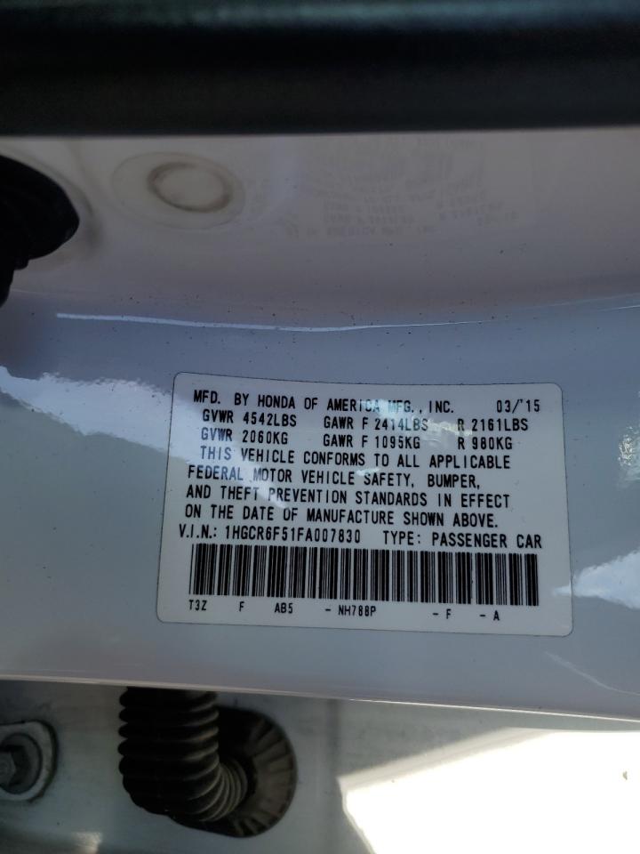 1HGCR6F51FA007830 2015 Honda Accord Hybrid Exl