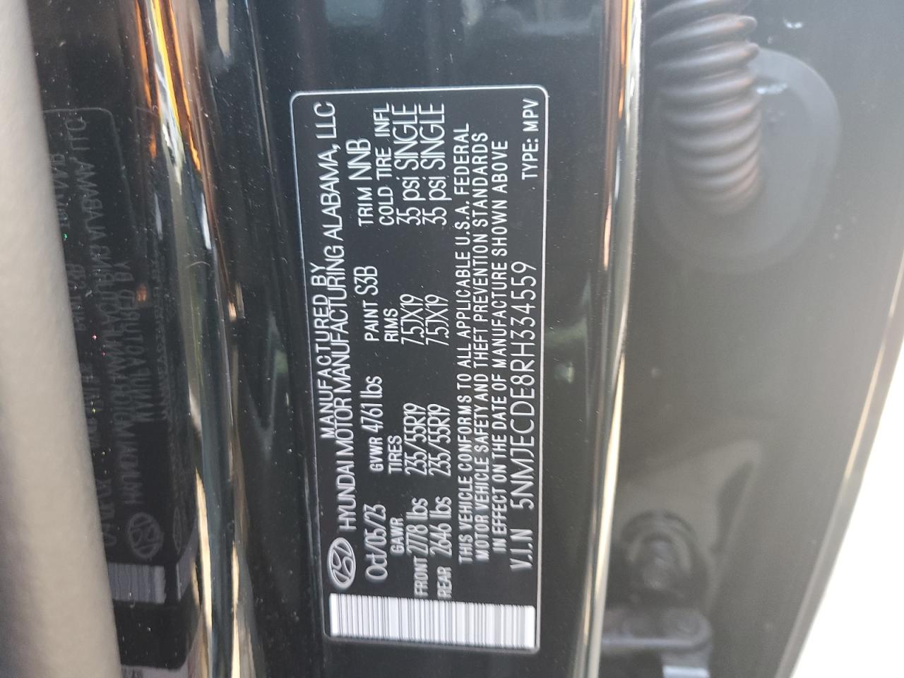 5NMJECDE8RH334559 2024 Hyundai Tucson Limited