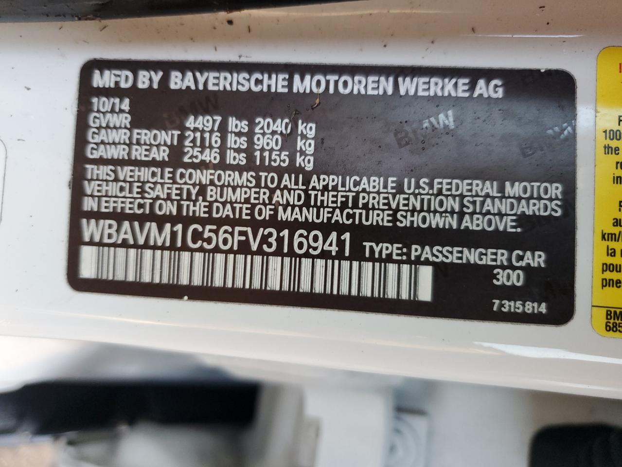 WBAVM1C56FV316941 2015 BMW X1 - Image 13