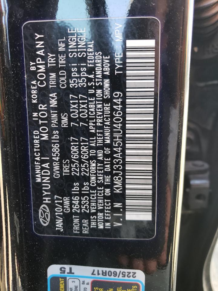 KM8J33A45HU406449 2017 Hyundai Tucson Limited