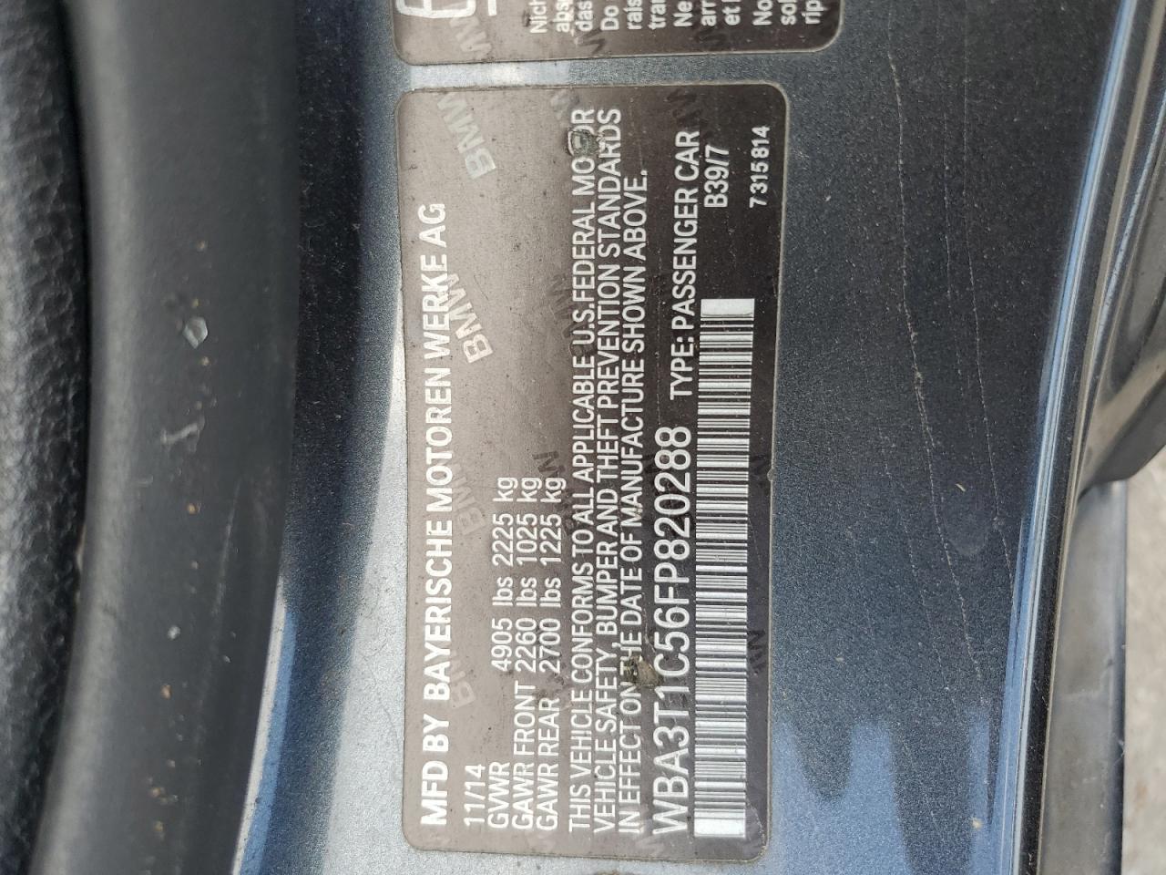 WBA3T1C56FP820288 2015 BMW 4 SERIES - Image 13