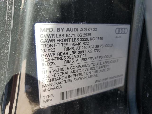 WA1FVBF19ND032284 Audi Q8 PRESTIG 14