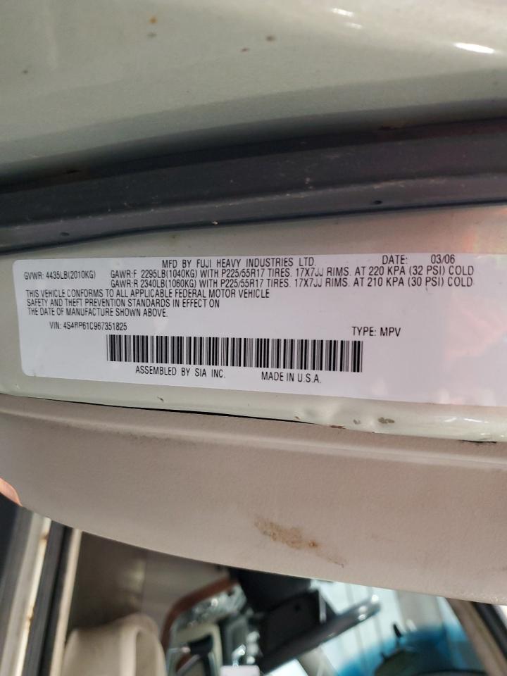 2006 Subaru Legacy Outback 2.5I VIN: 4S4BP61C967351825 Lot: 64834404