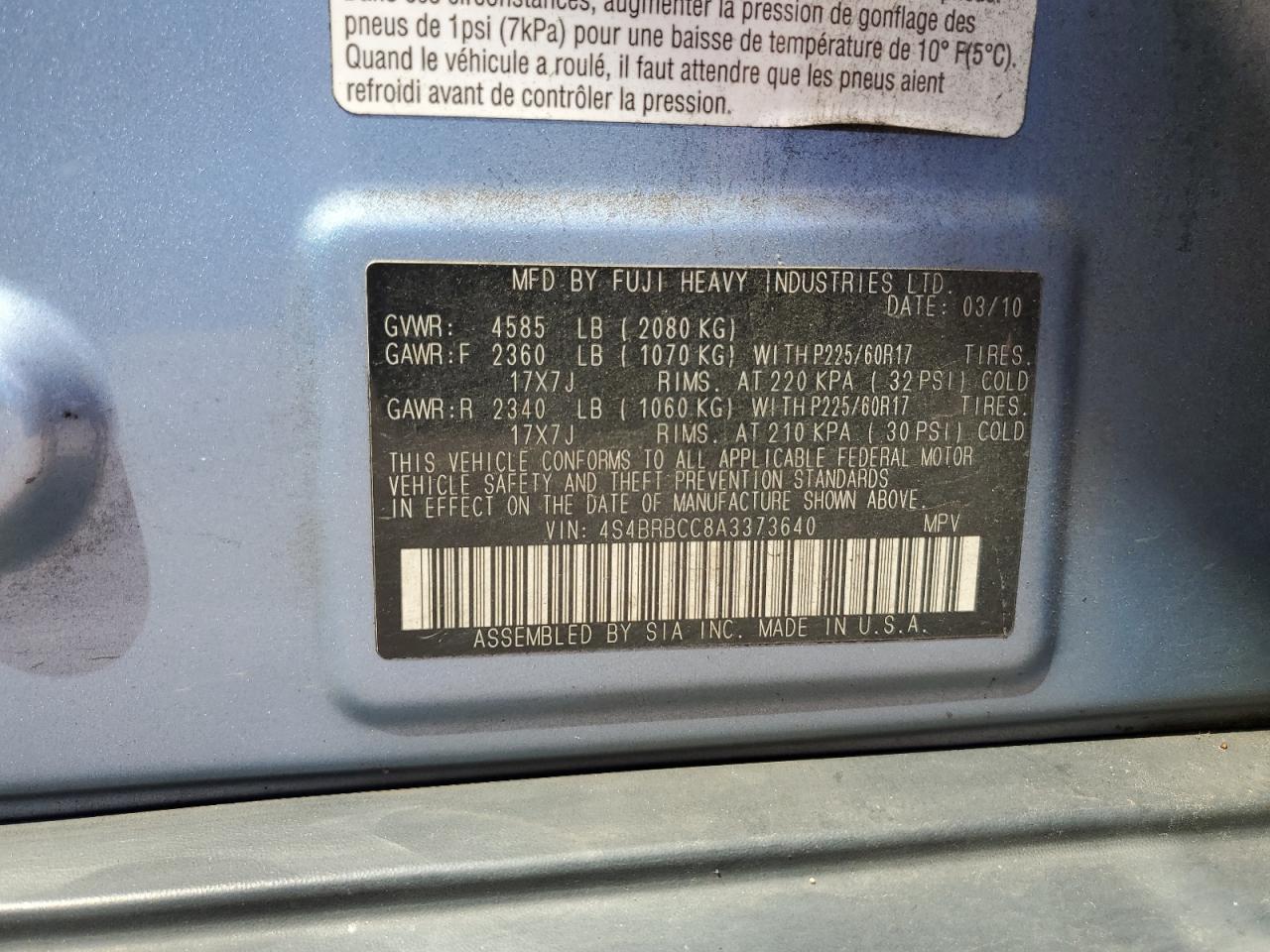 2010 Subaru Outback - Image 13