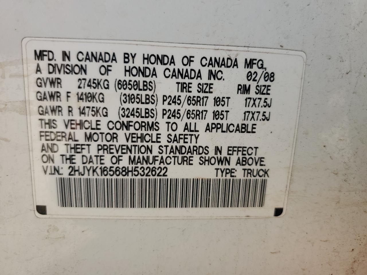 2008 Honda Ridgeline - Image 12