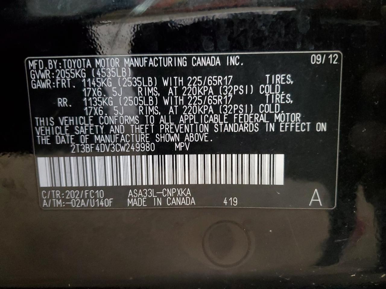 2012 Toyota RAV 4 - Image 16