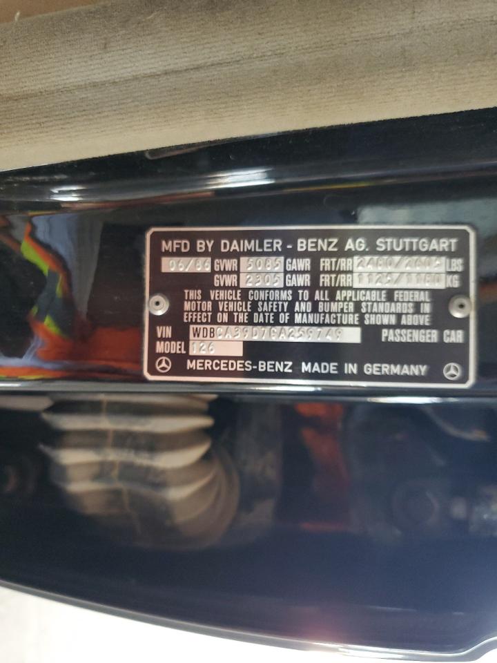 WDBCA39D7GA259749 1986 Mercedes-Benz 560 Sel