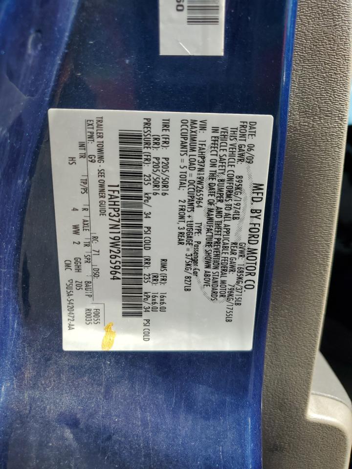 1FAHP37N19W265964 2009 Ford Focus Sel