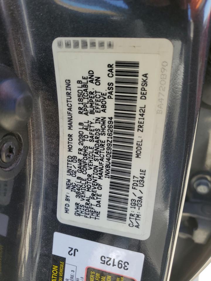 1NXBU40E99Z162694 2009 Toyota Corolla Base