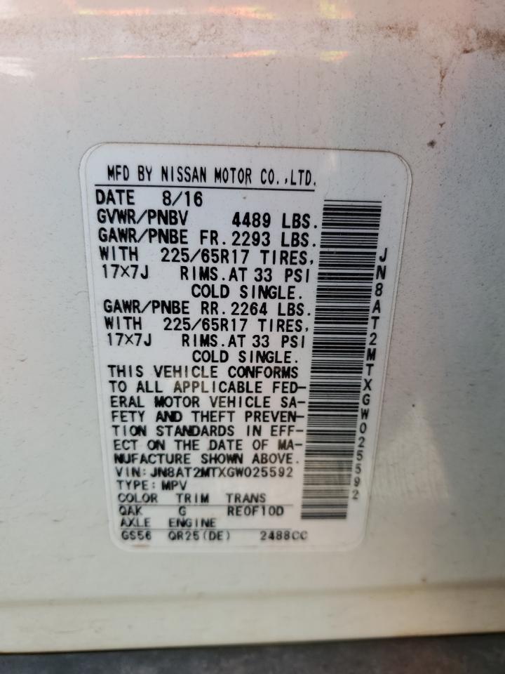 VIN JN8AT2MTXGW025592 2016 NISSAN ROGUE no.13